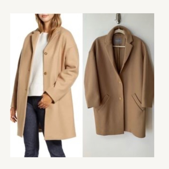 Everlane Cocoon Wool Blend Coat Oversized Fit Size 12 - Picture 1 of 1